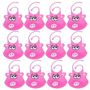 Babador Silicone Clink com Cata Migalhas – Kit 12 Unidades para Bebês +6 Meses