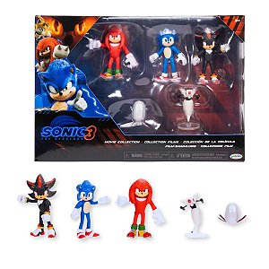 Kit Colecionável Sonic 3 - Aventure-se com Sonic, Shadow e Knuckles em Versões Realistas do Filme