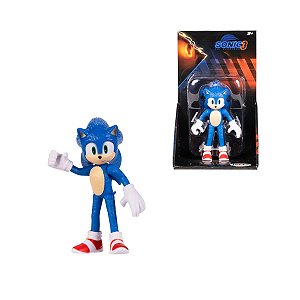 Boneco Articulável Sonic 3 – Personagem Fiel ao Filme com Movimentos e Poses Incríveis para Colecionar