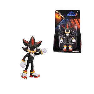 Boneco Articulável Shadow de Sonic 3 – Recrie Aventuras Sombrias com o Rival do Sonic
