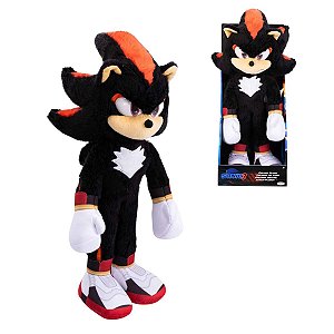 Pelúcia Shadow Sonic 3 - Produto Oficial Deluxe, Macio e Inspirado no Filme, Perfeito para Crianças e Fãs