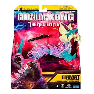 Boneco Tiamat 15cm Articulado - Godzilla x Kong: O Novo Império - Criatura Aquática com Submarino