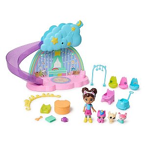 Gabby Playset Kitty Care com Gatinhos e 17 Peças - Brinque e Cuide dos Pets com Diversão