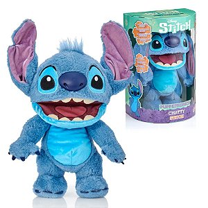 Pelúcia Stitch Interativo - Movimentos Realistas, Sons Divertidos e Tecnologia de Sincronização Labial!