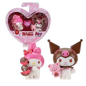 Kit 2 Figuras My Melody & Kuromi – Edição Romântica, Presente Perfeito para Fãs Sanrio