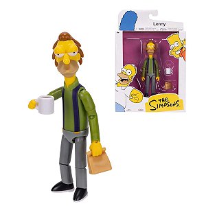 Boneco Lenny The Simpsons 12cm com Caneca e Lanche - Articulado e Licenciado Sunny Brinquedos