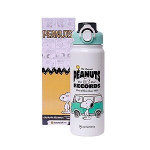 Garrafinha Térmica Snoopy com Estampa Peanuts e Canudo – Zona Criativa 650ml
