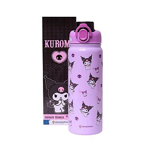 Garrafa Térmica Kuromi Galaxy 650ml Roxa | Presente Criativo Sanrio Oficial