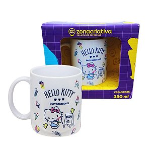 Caneca de Cerâmica Hello Kitty 350ml – Fofa, colorida e perfeita para fãs da personagem