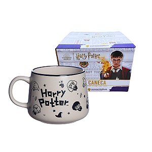 Caneca Harry Potter Zona Criativa 500ml Cerâmica com Design Moderno e Embalagem Presenteável