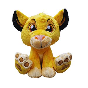 Bicho de Pelúcia Simba Big Feet Disney 30cm – Produto Original Fun – Toque Macio e Fofo