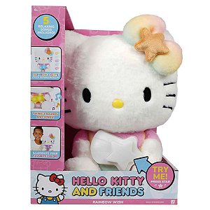 Pelúcia Hello Kitty com Sons e Luzes – Modelo Rainbow Wish Original da Sunny