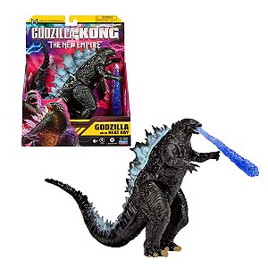 Figura Godzilla The New Empire com Heat Ray Azul Removível – 15cm