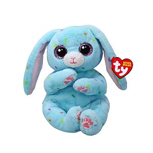Ty Beanie Bellies Skippy – Coelho Azul de Pelúcia com Pintinhas Coloridas 15cm