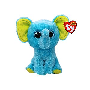 Trunkles Ty – Elefante Azul com Detalhes Vibrantes, Original com Selo de Segurança