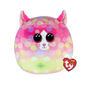 Pelúcia Ty Gato Colorido Sonny 23cm – Arco-íris de Fofura com Acabamento Premium