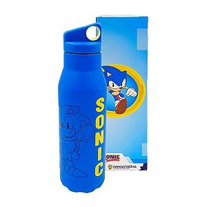 Garrafa Infantil Térmica do Sonic 600ml Original da Zona Criativa