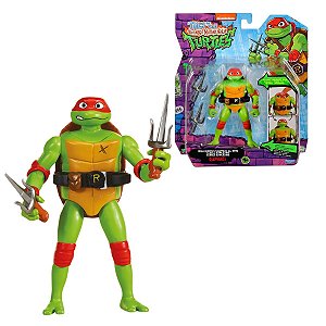 Raphael das Tartarugas Ninja com Cabeça Retrátil e Sais – Boneco Articulado Licenciado