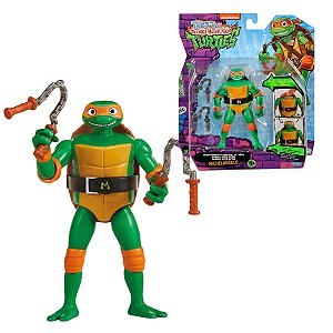 Boneco Michelangelo com Função Retrátil das Tartarugas Ninja – Playmates Original