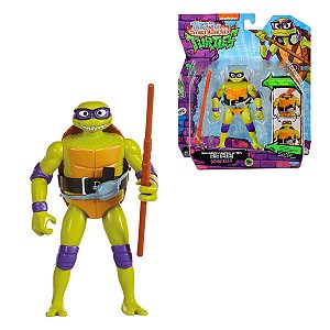 Figura Colecionável Donatello TMNT com Cabeça Retrátil e Detalhes Fieis à Série