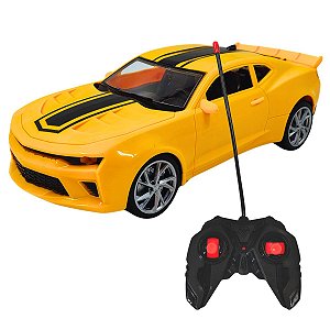 Brinquedo Camaro Amarelo com Controle e Motor Detalhado – Pica Pau Brinquedos
