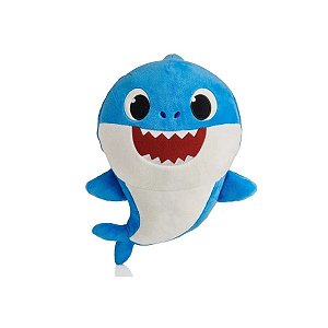 Brinquedo Pelúcia Daddy Shark – Musical, Macio, Antialérgico e Interativo