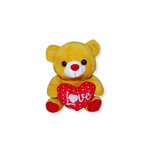 Ursinho de Pelúcia Fizzy Toys Amor – Macio, Fofo e Antialérgico – 16cm