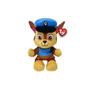 Pelúcia Chase Ty Beanie Babies Patrulha Canina 20cm Original Fofinha Macia e Segura Para Crianças