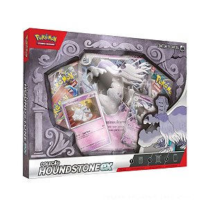 Pokémon TCG Coleção Houndstone ex com 39 Cartas, Boosters, Cartas Holográficas e Código