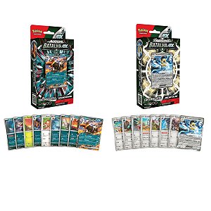 Kit Pokémon TCG com 2 Baralhos Batalha ex Melmetal e Houndoom