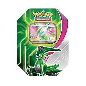 Lata Pokémon Batalha Paradoxal Folhas Férreas ex com 25 Cartas