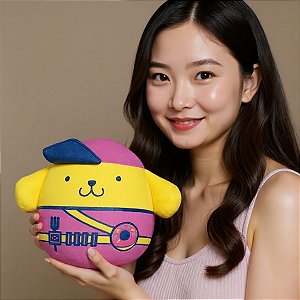 Squishmallows Pompompurin Mundo dos Games Arcade 21cm – Pelúcia Licenciada Sanrio Sunny