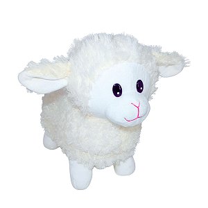 Ovelha de Pelúcia Fizzy Toys Creme Rechonchuda Fofa 33cm