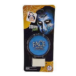 Tinta para Pintura Facial Azul Horror Make – Maquiagem Artística Halloween