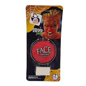 Tinta para Pintura Facial Vermelho Horror Make – Maquiagem Artística Halloween
