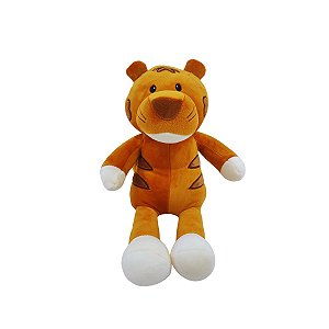 Tigre de Pelúcia Safari Plush 35cm – Brinquedo Infantil Fofo e Seguro