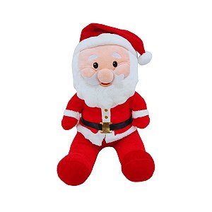 Papai Noel de Pelúcia Fizzy Toys Decoração Natalina Presente Temático