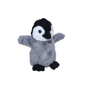 Pinguim de Pelúcia Fizzy Toys Cinza Macio e Fofo Presente Infantil