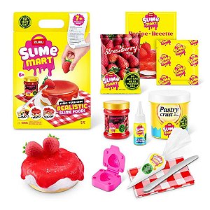 Slime Mart Zuru Bolo de Morango – Comida Realista com Slime