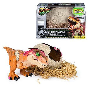 Dinossauro Interativo T-Rex Jurassic World Primal Hatch Luz Som Sunny