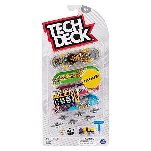 Kit 4 Skates de Dedo Tech Deck Finesse Sunny Original com 4 Modelos
