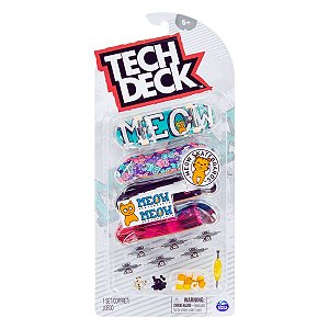 Kit 4 Skates de Dedo Tech Deck Meow Sunny Original com 4 Modelos