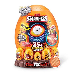 Smashers Dino Egg Hunt Fun Divirta-se Dino Azul com Luz e Slime