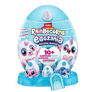 Rainbocorns Eggzania Frozen Mania Pelúcia Surpresa com 10 Surpresas