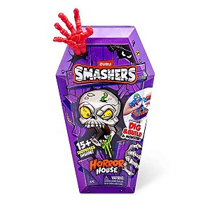 Smashers Horror House Caixão Dinossauro Vermelho com Slime – Fun Divirta-se