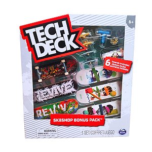 Kit Tech Deck Revive com 6 Fingerboards e Acessórios – Sk8Shop Bonus Pack Sunny