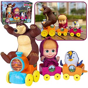 Masha e o Urso Bonecos Trenzinho Da Masha - Original