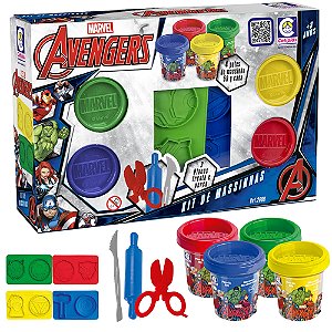 Brinquedo Marvel Avengers Kit Massinhas Plaquinhas