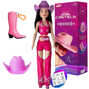 Boneca Ana Castela Original Boiadeira Chapeu + Brinde