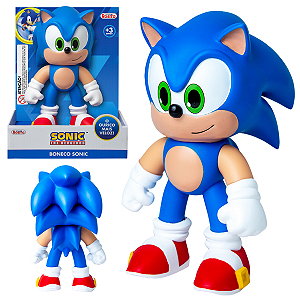 Boneco Sonic Articulado Vinil Original Novabrink 21cm